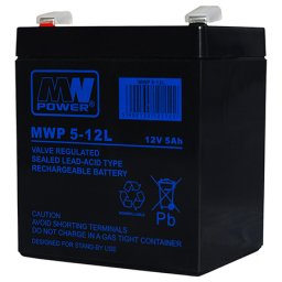 Acumulator stationar AGM VRLA 12V 5Ah MWP pentru UPS si sisteme de alarma