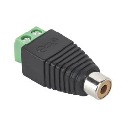 Mufa RCA mama rapida cu borne cu surub pentru cablu audio-video