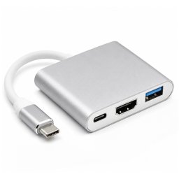 Hub USB-C 3 în 1 cu HDMI 4K, USB-A 3.2 si Power Delivery 100W