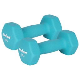 Set gantere hexagonale 2x3 kg din fonta, cu invelis neopren Rebel Active