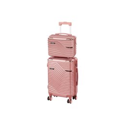 Set valize cu roti Leziter TraveLux Urban VI, ABS, roz-auriu, 2 piese