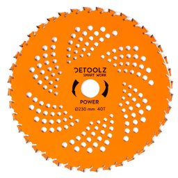 Disc vidia pentru motocoasa 40T, Ø230 mm, prindere 25,4 mm, Detoolz Power