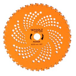 Disc pentru motocoasa 40T Vidia 255 mm, prindere 25.4 mm, Detoolz Power