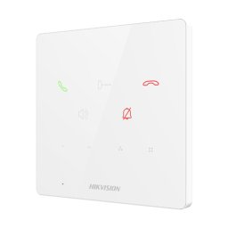 Post interior interfon IP Hikvision, 9 butoane, PoE, alarma, alb