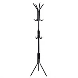 Cuier metalic tip pom Sersimo, 12 agatatori, 177 cm, negru