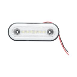 Lampa gabarit laterala ovala LED alba 12V-24V, 24 LED, Breckner