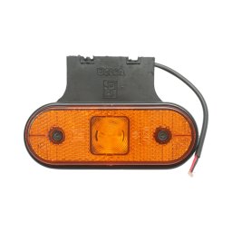 Lampa de gabarit laterala ovala LED 24V galbena cu suport Breckner
