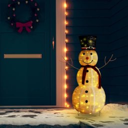 Figurina decorativa Craciun om zapada LED 120 cm tesatura lux GartenMobel Dekor