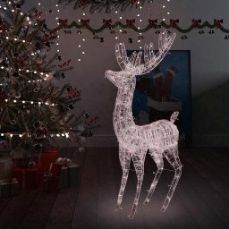 Ren de Craciun, 250 LED-uri, alb cald, 180 cm, acril, XXL GartenMobel Dekor