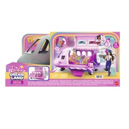 Avion Barbie Dream Land de vis cu accesorii, 15+ piese, 3 ani+