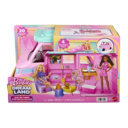 Rulota Barbie Dream Land cu accesorii pentru camping, 20+ piese