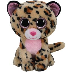 Jucarie de plus TY leopard maro-roz, 24 cm, moale si adorabila