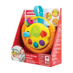 Jucarie volan interactiv Winfun cu lumini, sunete si activitati 3 luni+