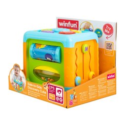 Cub educativ interactiv Winfun cu activitati sonore si luminoase, 6 luni+