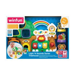 Casuta interactiva Winfun din copac cu lumini, sunete si forme