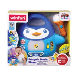 Jucarie muzicala pinguin Winfun cu microfon, lumini si ecou