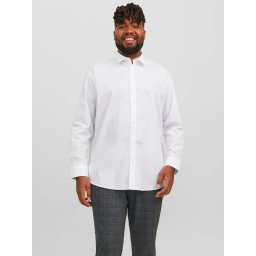 Jack & Jones Plus Camasa barbati big sizes, Joe, Regular fit, Alb (SELECTATI MARIMEA: 3XL)