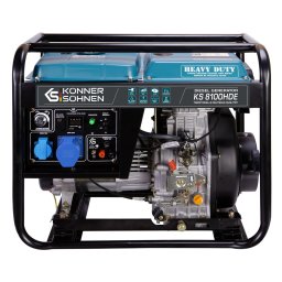 Generator diesel Könner & Söhnen KS 8100HDE (EURO V) – 6,5 kW, 230 V, AVR, preîncălzire