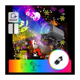 Aigostar-LED proiector exterior cu fulgi de zăpadă, LED/5W/230V, IP44, multicolor