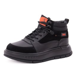 Ghete barbati din piele naturala, Otter 1E690018A 01-N, negru