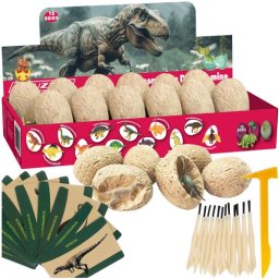 Set excavare dinozauri cu 12 oua si unelte, Kruzzel