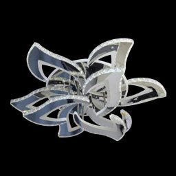 Lustra LED Alejandro 160W cu telecomanda, 9 flori din cristal, dimabila, crom lucios