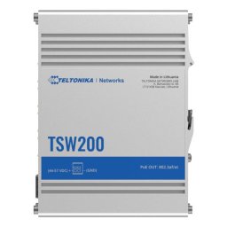 Switch Gigabit PoE Teltonika TSW200 cu 8 porturi, montaj rack si perete