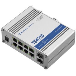 Switch Gigabit Teltonika TSW210 cu 8 porturi RJ45 si 2 sloturi SFP