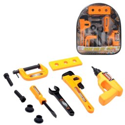 Set scule bricolaj pentru copii cu geanta de transport, plastic, 3 ani+