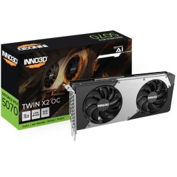 Placa video INNO3D nVidia GeForce RTX 5070 TWIN X2 OC 12 GB N50702-12D7X-195064N, GDDR7, 192 bit