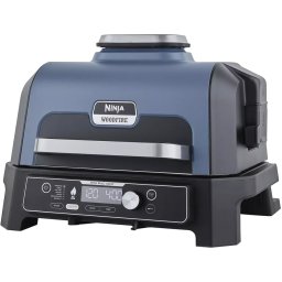 Grătar electric NINJA Woodfire Pro Connect XL OG901EU, 1700W, 7 funcții, Black/Blue