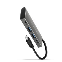 Axagon HMC-4G2 hub-uri de interfață USB 3.2 Gen 2 (3.1 Gen 2) Type-C 10000 Mbit/s Gri