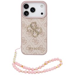Husa Husa pentru iPhone 18 Pro Max / iPhone 17 Pro Max - Guess Hardcase 4G Classic Logo with Strap (GUHCP18XP4GMGSP) - Pink
