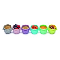SET 6 RECIPIENTE SILICON SNAP&GO, MELII, 59 ML