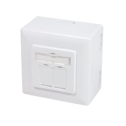 PRIZA RJ-45 aplicabila cu 2 iesiri | PRIZA RJ-45 incastrabila cu 2 iesiri LOGILINK pt. cablu FTP, Cat6, Krone (LSA) x 2 | RJ-45 (M) x 2, ecranat, plastic cu metal, 1 buc, "NP0039A"