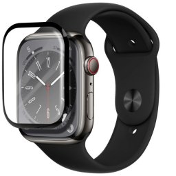 Folie Protectie Bestsuit pentru Apple Watch SE 44mm Series, Sticla Flexibila, Neagra