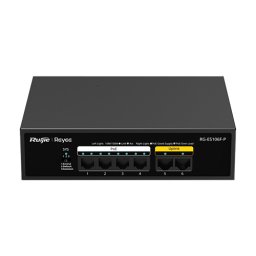 Switch L2, 4 x RJ45 10/100 Mbps PoE, 2 x RJ45 10/100 Mbps, Unmanaged - Ruijie Reyee RG-ES106F-P