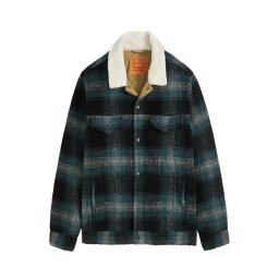 LEVIS Geacă Type 3 Ext Sherpa Trucker 008DM0001 merle plaid/frost gray plaid