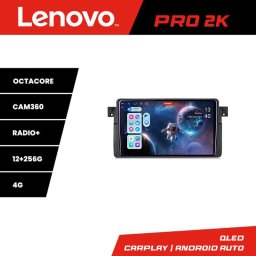 Navigatie Android BMW Seria 3 E46 Lenovo QLED 2K 12GB+256GB