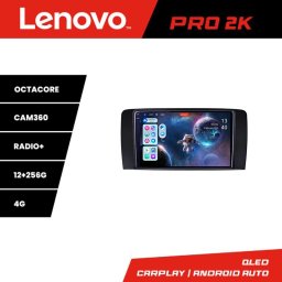 Navigatie Android Mercedes Clasa R W251 Lenovo QLED 2K 12GB+256GB