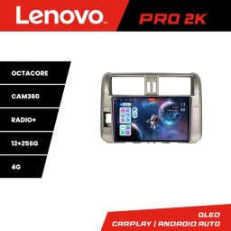 Navigatie Android Toyota Prado 2010-2013 Lenovo QLED 2K 12GB+256GB