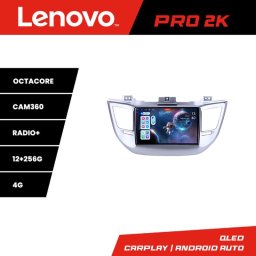 Navigatie Hyundai Tucson 2015-2019 Lenovo QLED 2K 12+256GB Android
