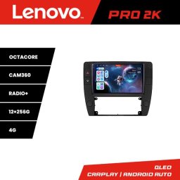 Navigatie Android Lenovo pentru Passat B5 1997-2004, QLED 2K, 12GB+256GB