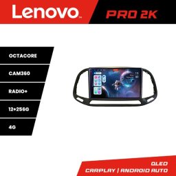 Navigatie Android Fiat Doblo 2015-2018 Lenovo QLED 2K 12+256GB 360