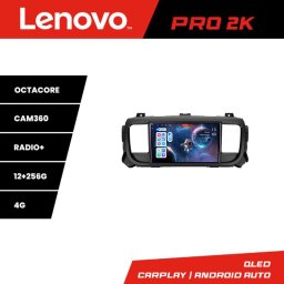 Navigatie Android Lenovo QLED 2K 12+256 pentru Citroen Jumpy, Proace, Traveller