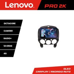 Navigatie Android Mazda 2 2007-2013 QLED 2K, 8 Core, 12GB+256GB Lenovo