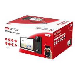 Kit videointerfon IP Hikvision 4MP, Wi‑Fi 6, PoE, IP65, monitor 7 inch