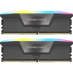 Kit Memorie RAM Corsair Vengeance RGB Black AMD EXPO CMH32GX5M2B5600Z40, 32GB, DDR5-5600MHz, CL40, Dual Channel