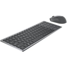 Kit tastatura si mouse wireless Dell KM7120W, USB/Bluetooth, Titan Gray