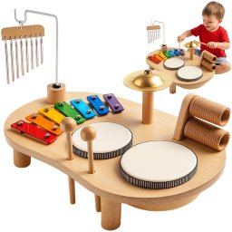 Masa muzicala din lemn pentru copii Kruzzel, tip Montessori
